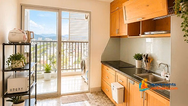 3-bedroom apartment for rent at HUD Building Nha Trang, coastal city center, furnished, 90m2, price 25 million