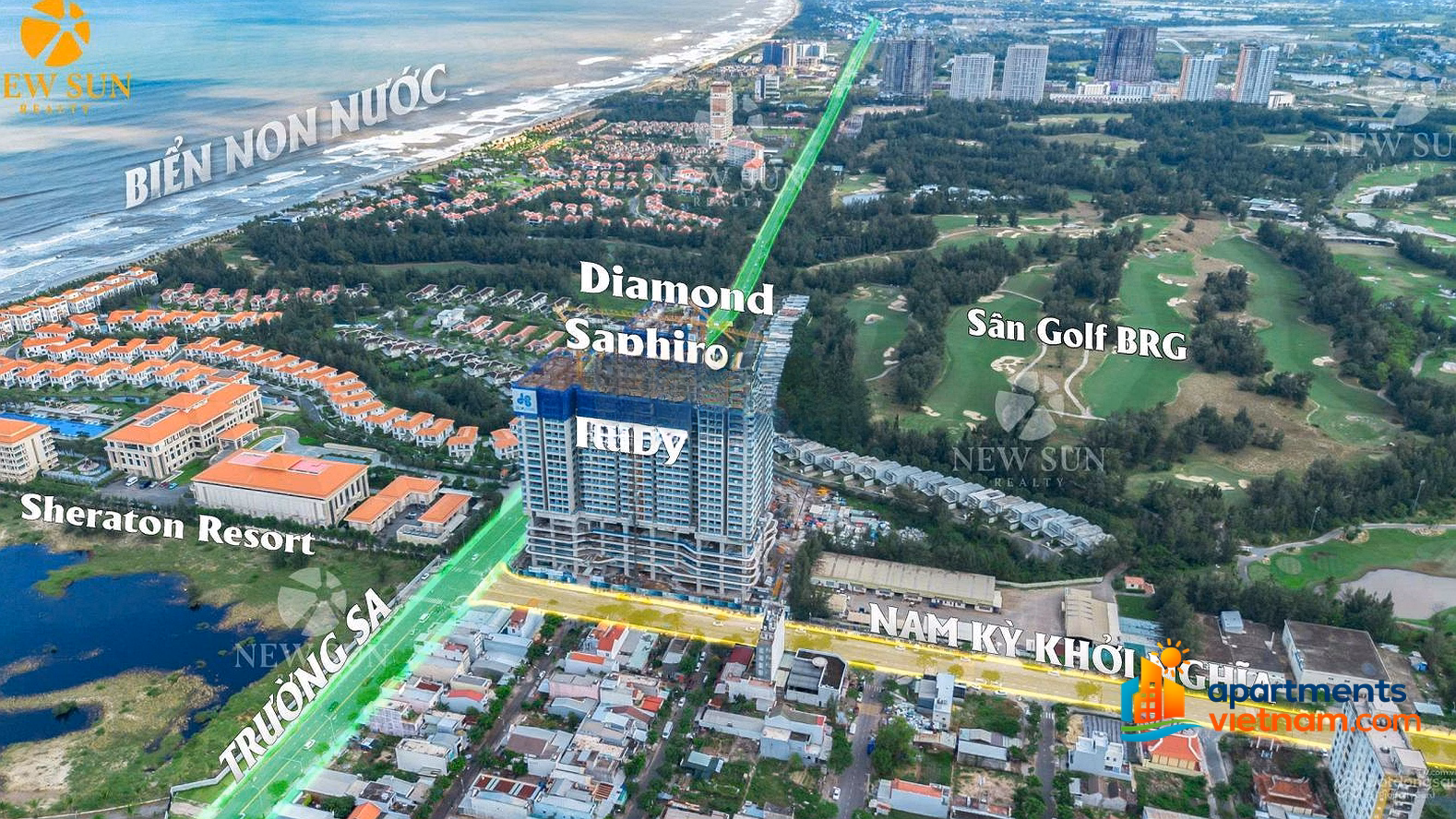 Just over 50 million/m2 to own a 2-bedroom beachfront apartment with long-term ownership for just over 4 billion, free high-end furniture package