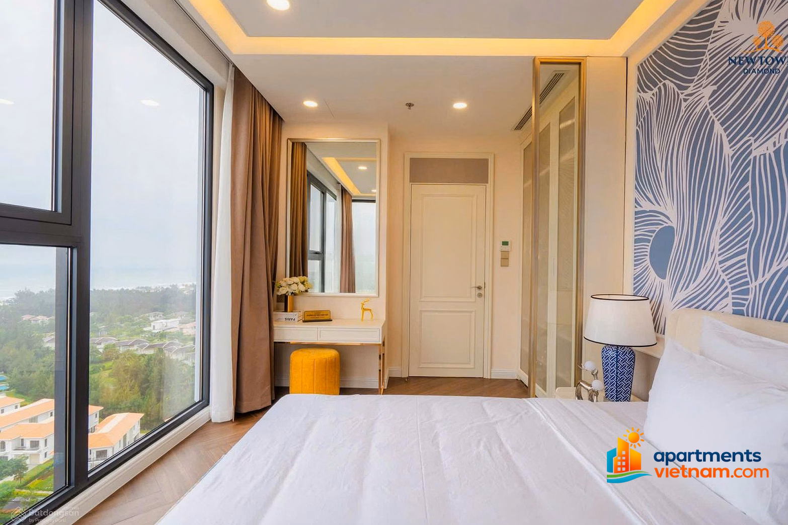 Just over 50 million/m2 to own a 2-bedroom beachfront apartment with long-term ownership for just over 4 billion, free high-end furniture package