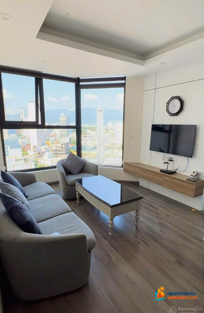 HUD Building Nha Trang 2-bedroom apartment, fully furnished, near the beach, only 18 million/month