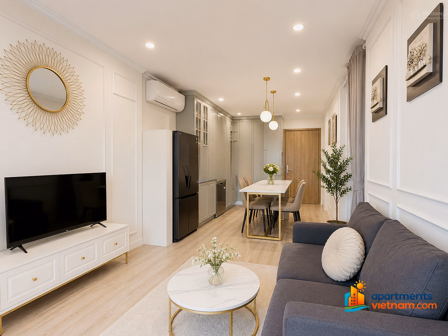 The owner cut the loss of the 2-bedroom apartment for only 2.9 billion including fees, full furniture imported from Germany at Vinhomes Grand Park