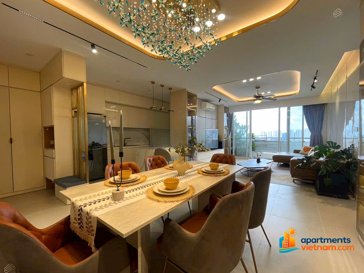 Riverpark Premier luxury apartment for rent, District 7, 132m2 river view. 40 million. Contact 0919 732 *** Lam