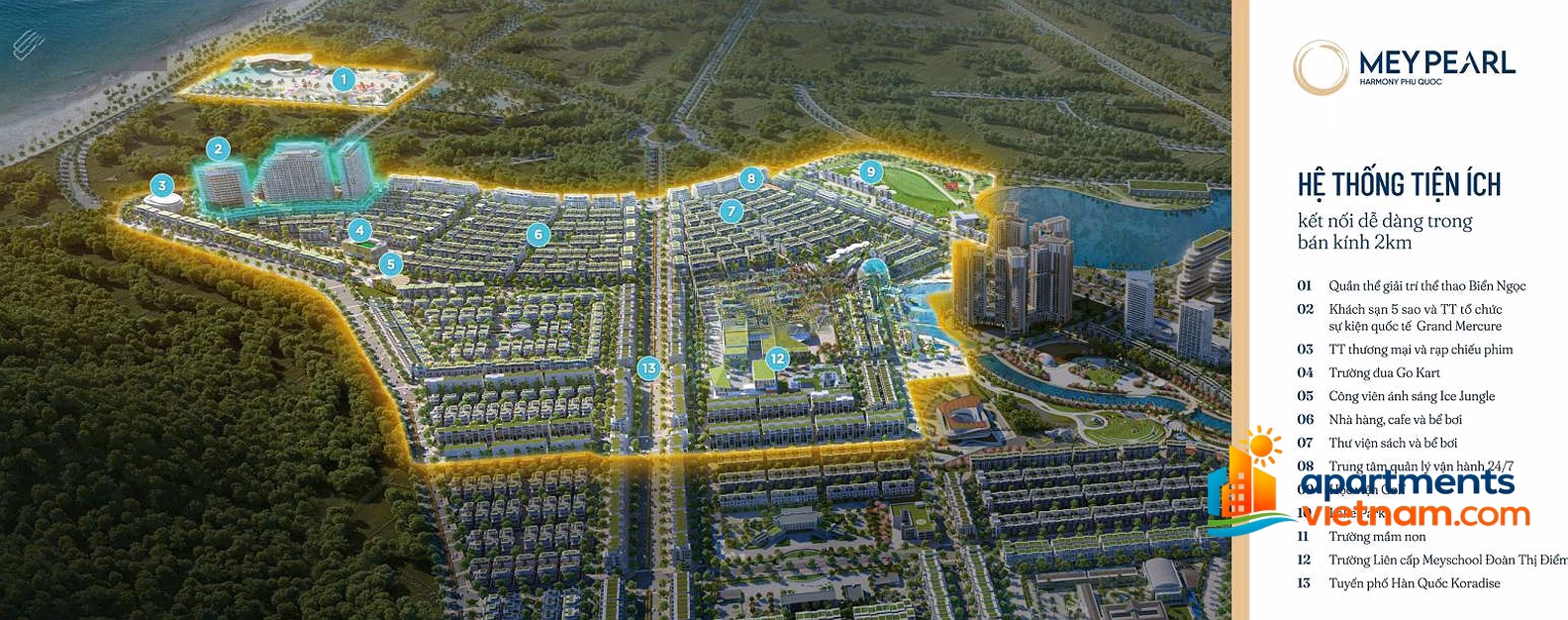 Long-term ownership of Meypearl Phu Quoc, investment capital from only 500 million. CK up to 32.5%, interest rate support 0% up to 48 months