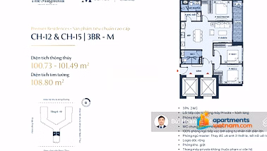 Duplex apartment for sale 300m2 Price from 99 million/m2, with private elevator at The Magnolia Khai Son Long Bien
