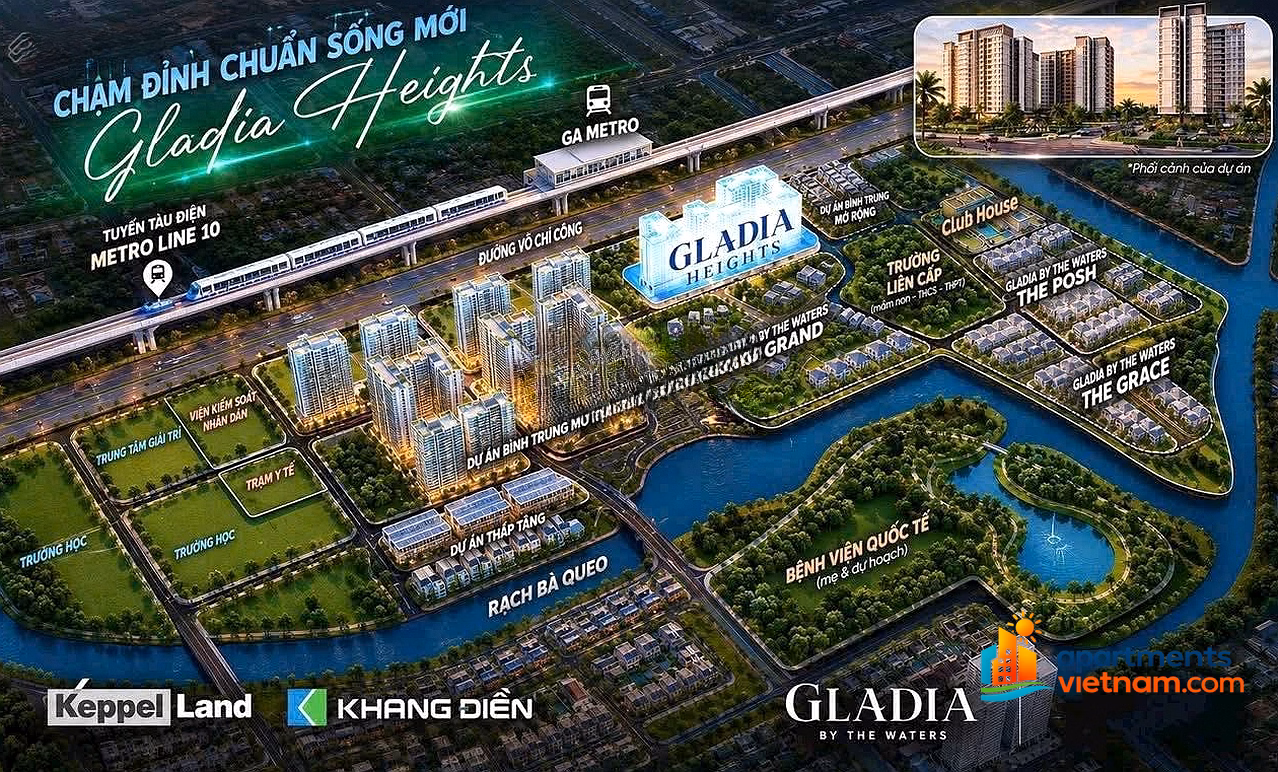 Gladia Heights - Beautiful Shopping Cart Buy Directly Khang Dien and Keppel - Grace and Direct Discount
