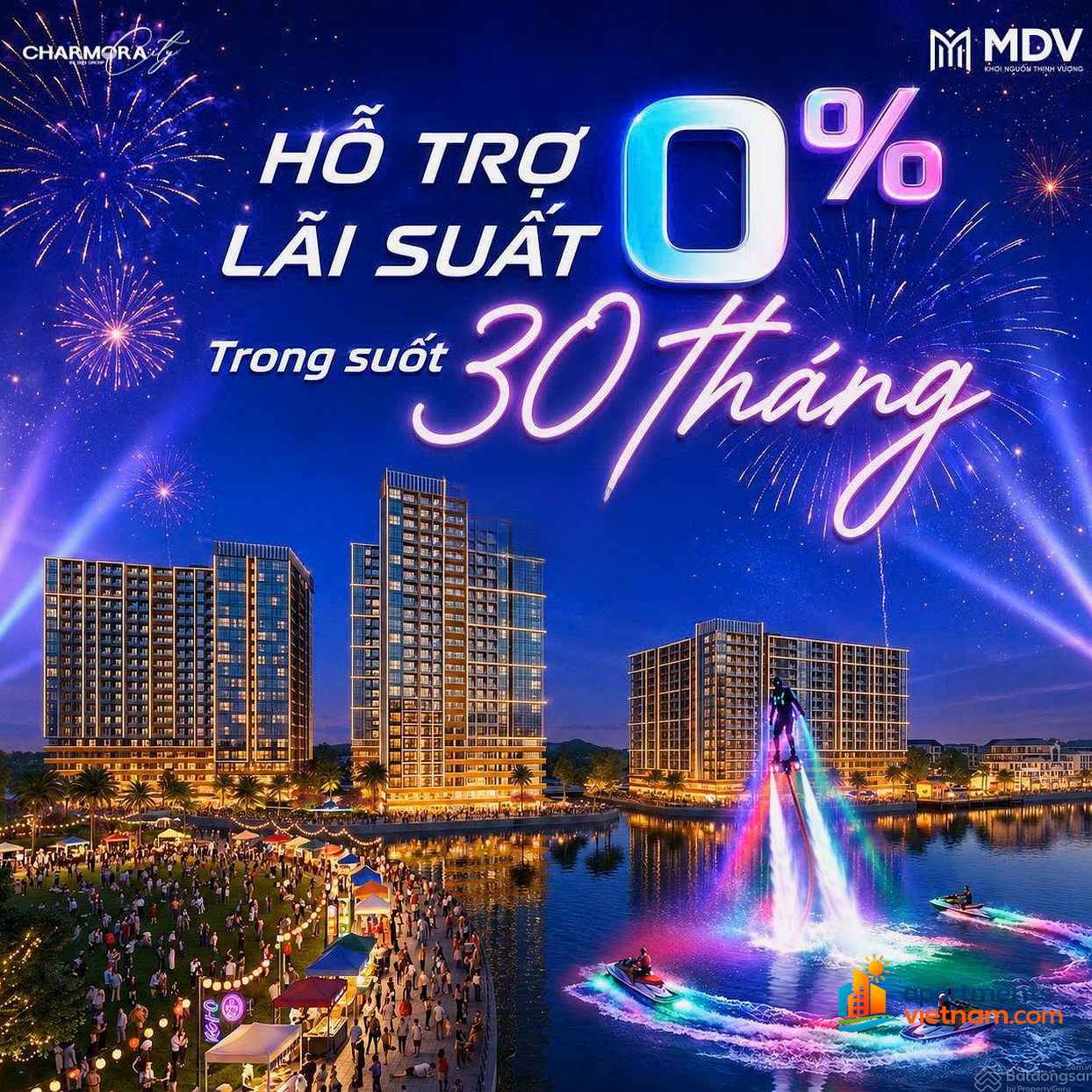 The Fest 2 Charmora City officially announced the selling price - Opportunity to own a fireworks apartment in Nha Trang