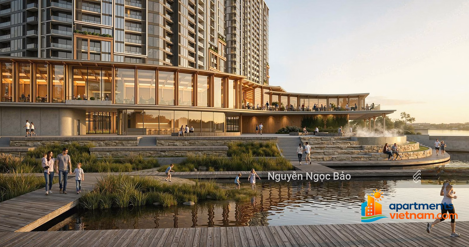 For only 3.2 billion, own a 1-bedroom apartment + Onsen 3 river view with usable area of ​​54.8m2***