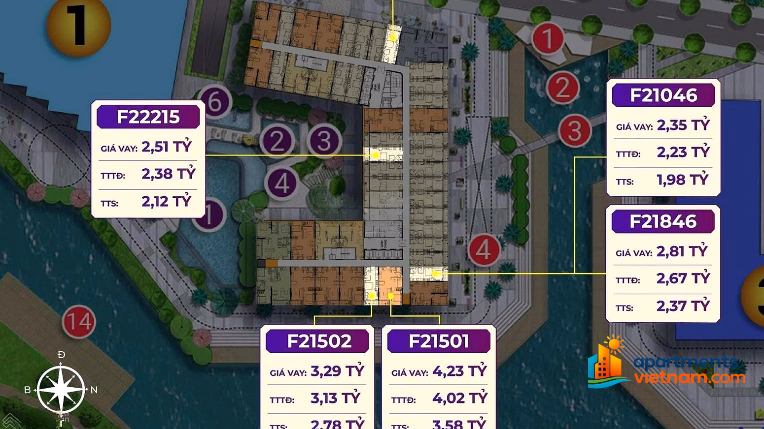 Kieu Trinh - Capital from 500 Million Owns The Fest Apartment - Cash Flow 6%/Year - Flexible Payment