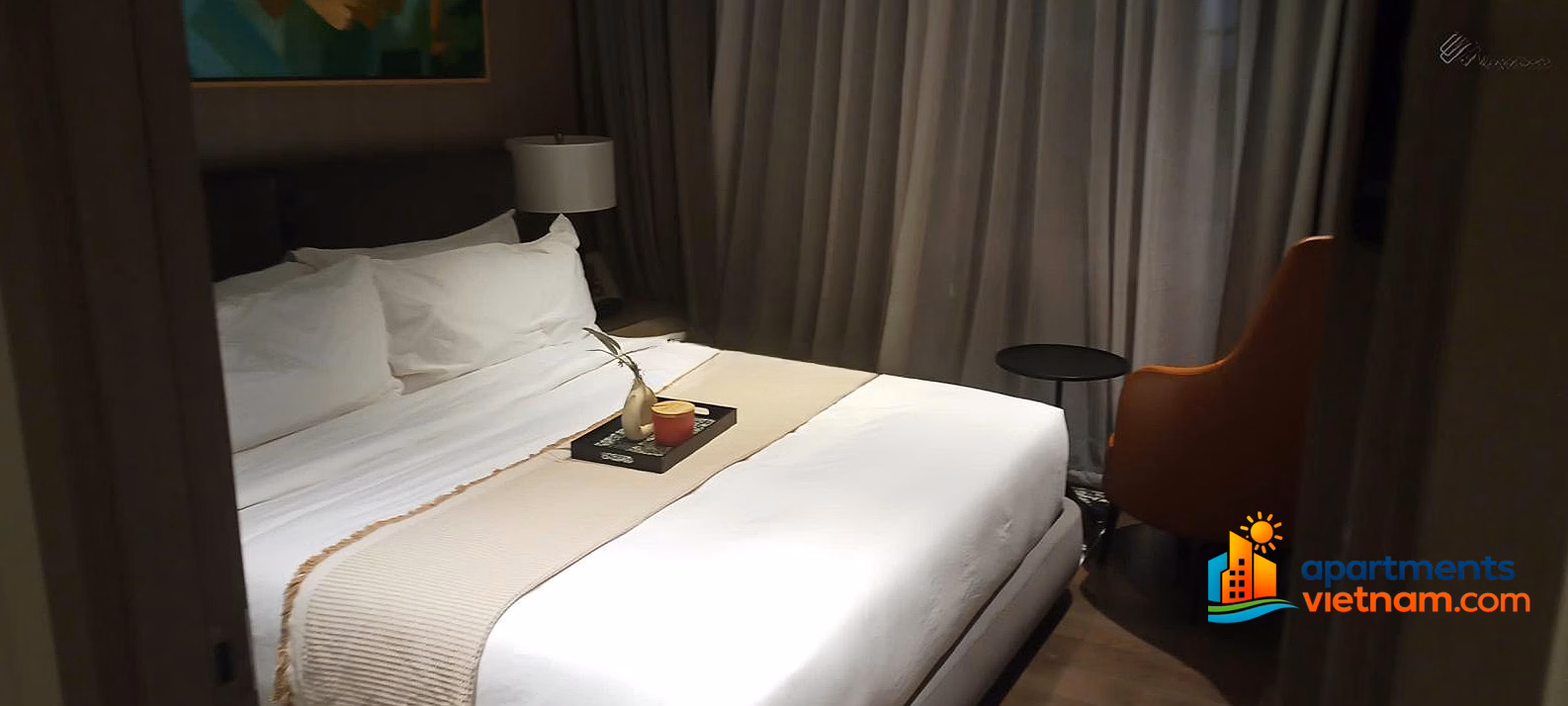 GRAND MARINA SAIGON APARTMENT FOR RENT 63M 1BR FULLY FURNISHED RIVER VIEW PRICE 45 MILLION/MONTH INCLUDING PQL