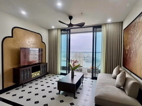 High-class apartment for rent, Panoma 1 building, Type 2 bedrooms, area 80m2, high floor with Han river view