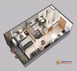 Quick sale, cut loss, Studio apartment in Paris Ocean Park area, price 1.9 billion, 2x floor, payment schedule 2 years