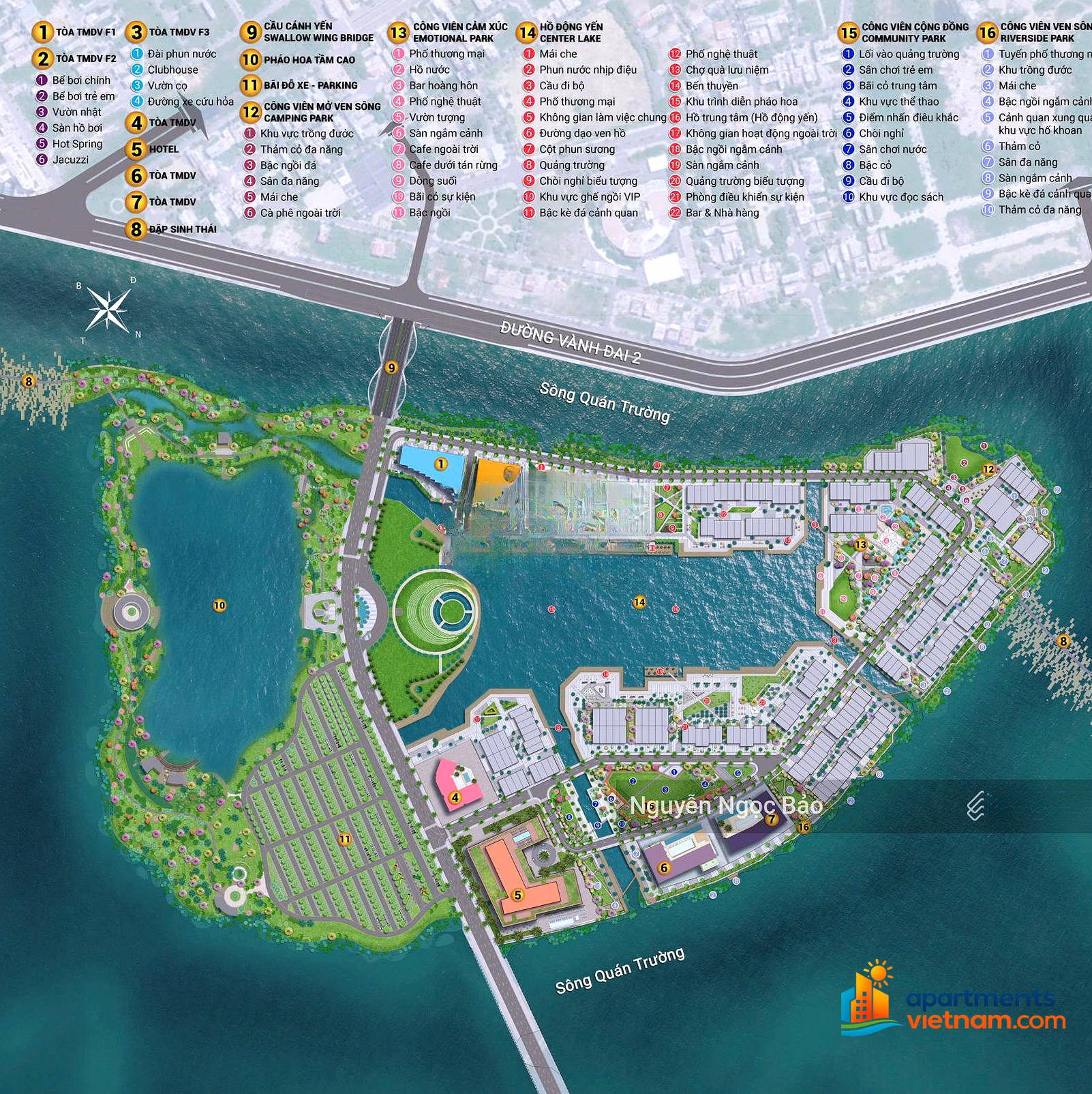 The Fest 2 - Festival center apartment, fireworks view on Nha Trang bay, price from only 2.x billion