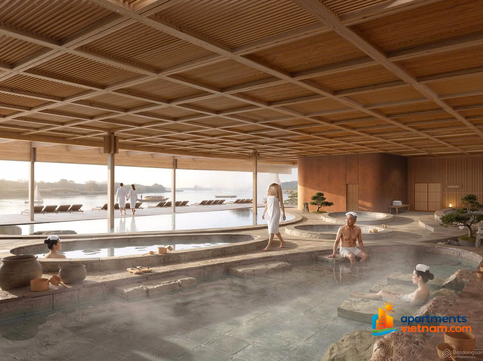 Only 2.75 billion owns a studio apartment with Onsen3 fireworks view with usable area of ​​34.4m2***