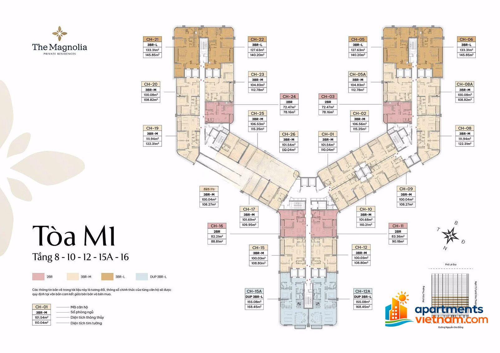 Pay 2.2 billion in advance, get a 3-bedroom apartment with red river view and private elevator at Magnolia MIK Khai Son