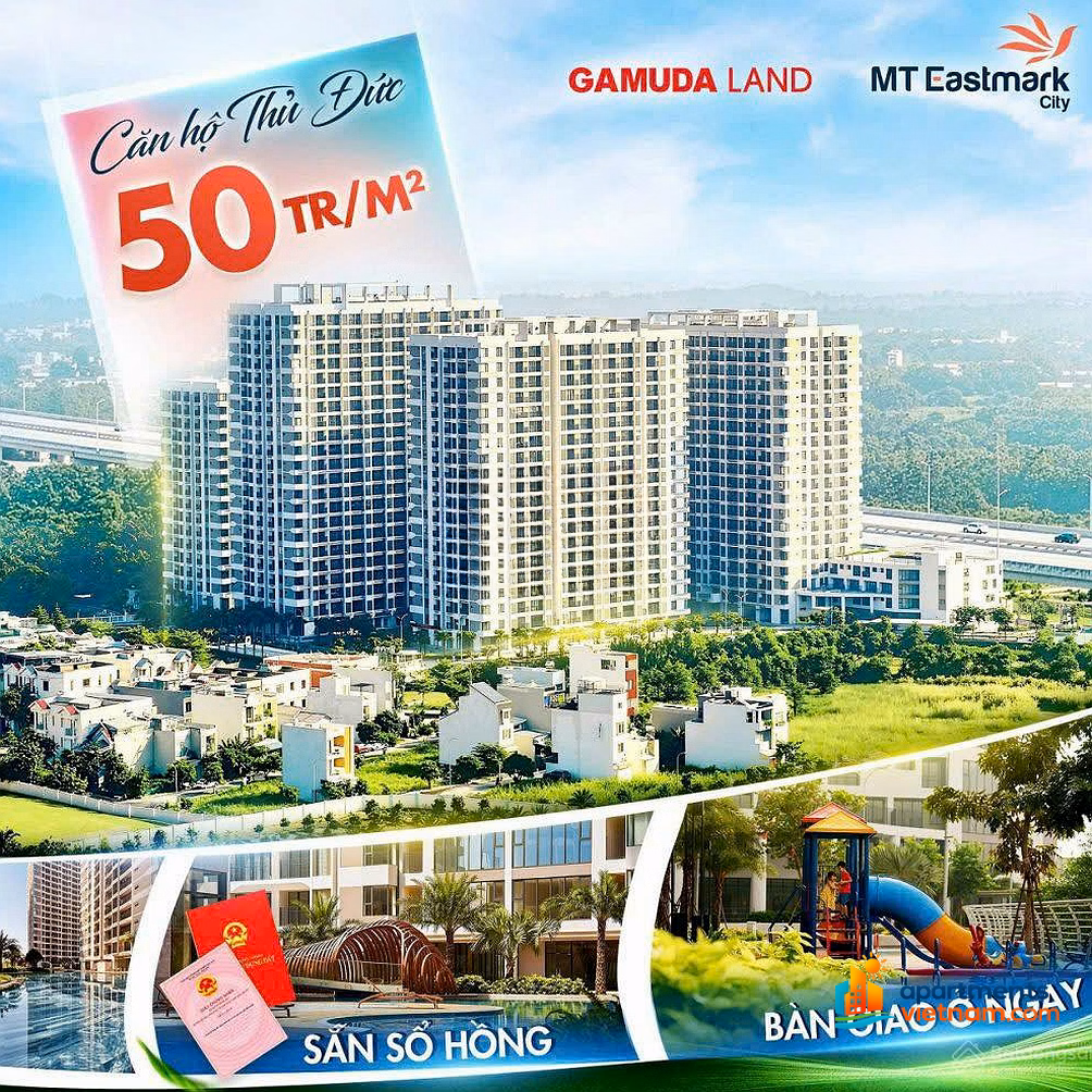 MT Eastmark 2 bedroom apartment, area 65m2, price only 3 billion VND - Pay 650 million VND to receive housing immediately - Red book already available