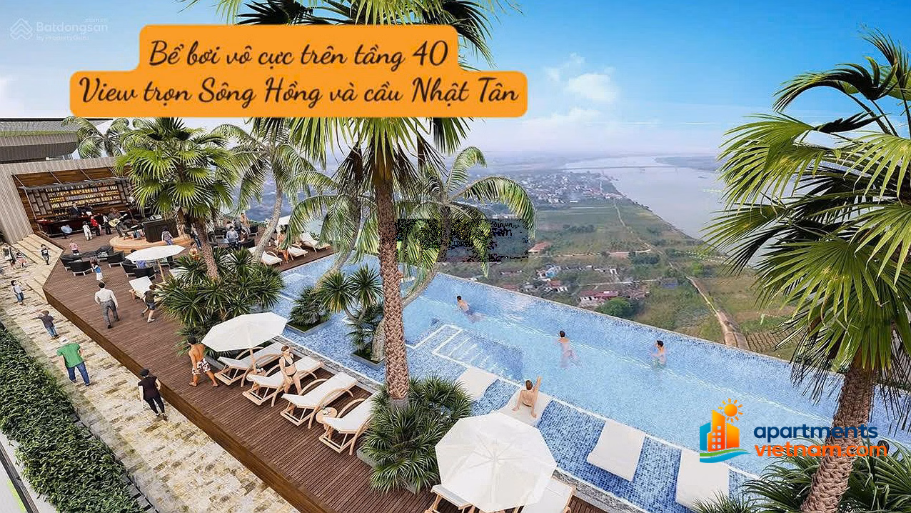 Penthouse with full view of the Red River 556m2 Noble Crystal Tay Ho operated 5* by WorldHotels
