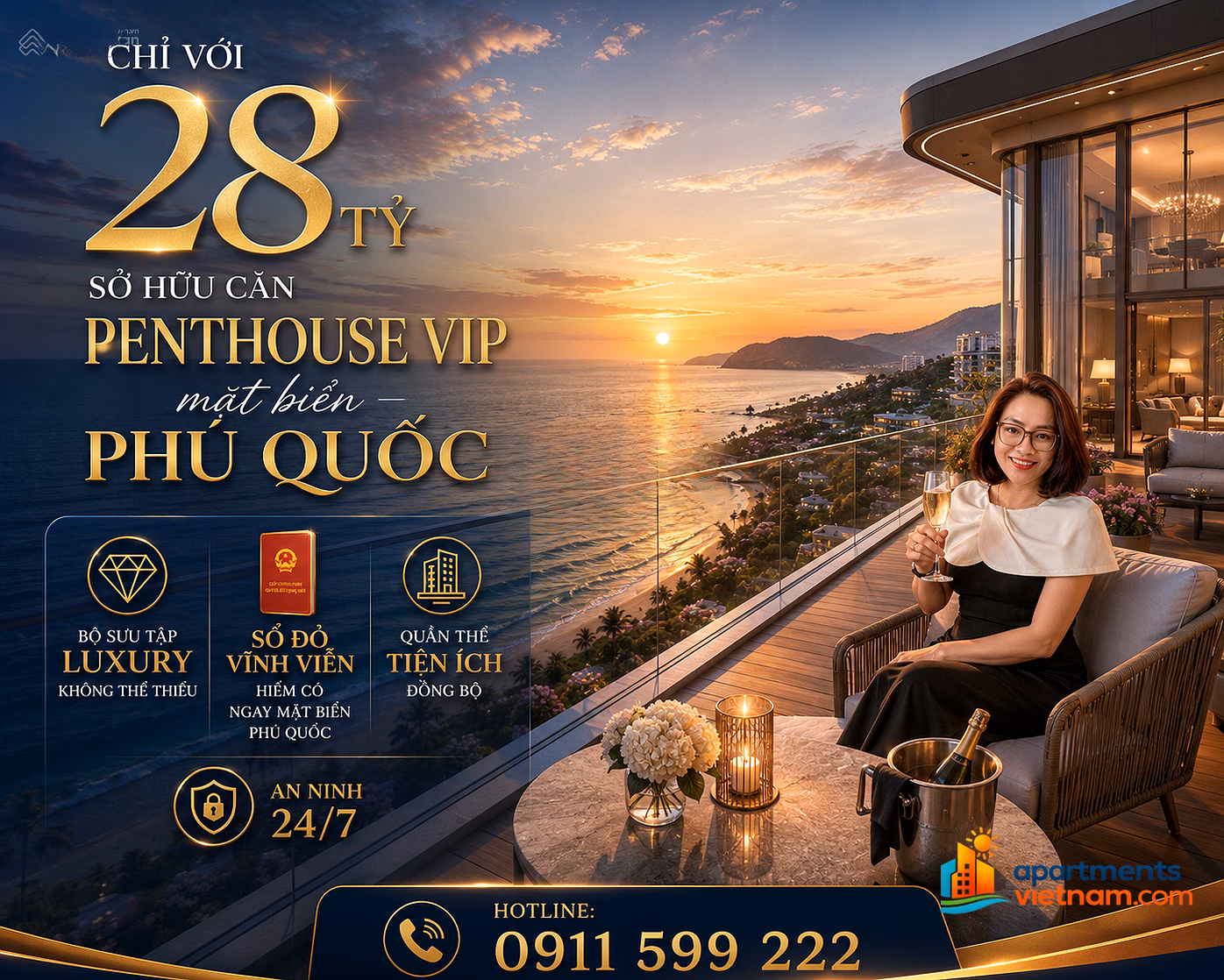 Phu Quoc beachfront Penthouse for sale - Luxury Collection - Red Book - only from 28 billion