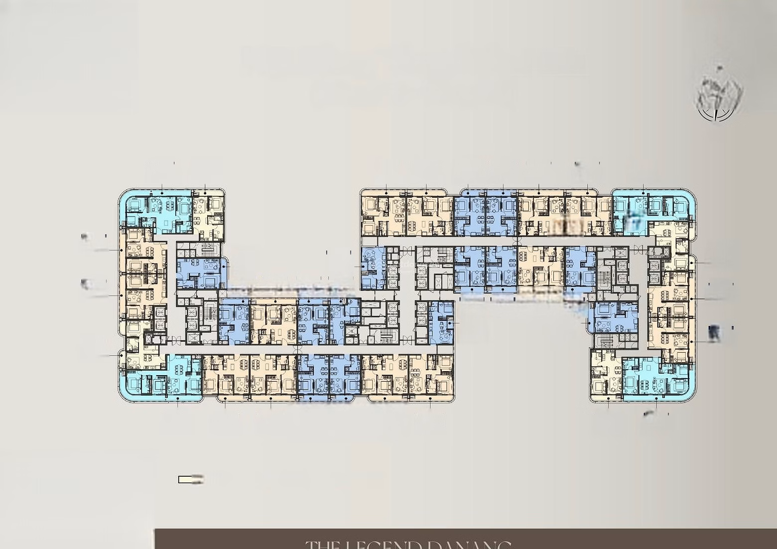 "Sky Villa" apartment in the middle of the ground floor, 3-bedroom Panorama corner apartment at The Legend