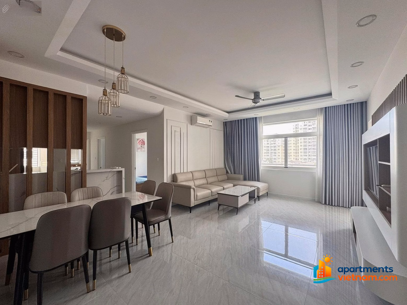 Canh Vien 2 apartment for rent, 30 million VND, 118m2, 3 bedrooms + 2 bathrooms, fully furnished, owner