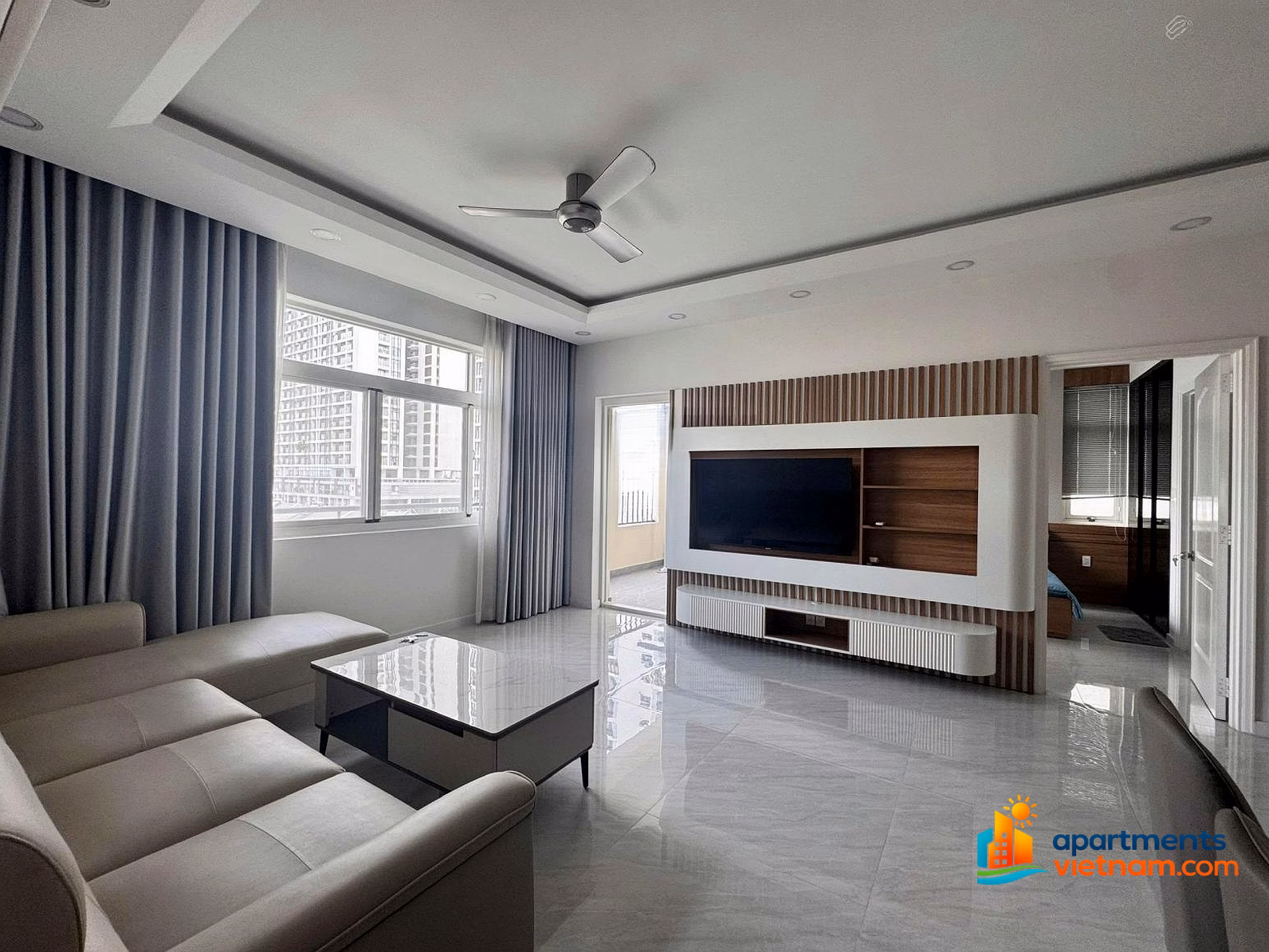 Canh Vien 2 apartment for rent, 30 million VND, 118m2, 3 bedrooms + 2 bathrooms, fully furnished, owner