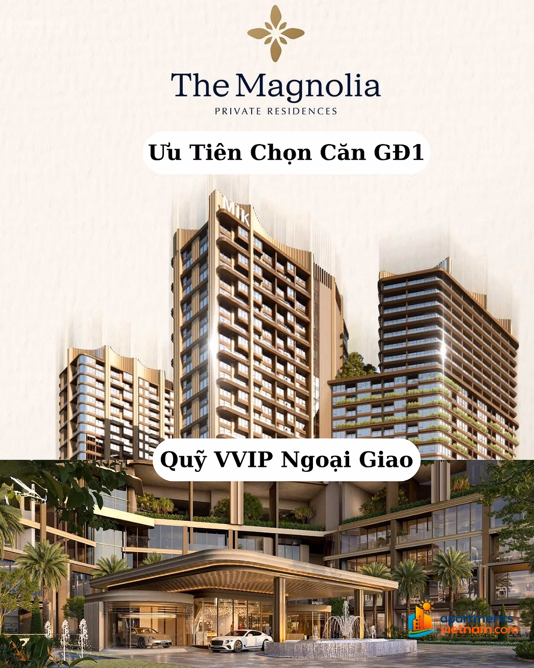 Selling luxury 2BR-3PN-4PN-Duplex Penthouse apartments at The Magnolia Private Residences Ngoc Thuy