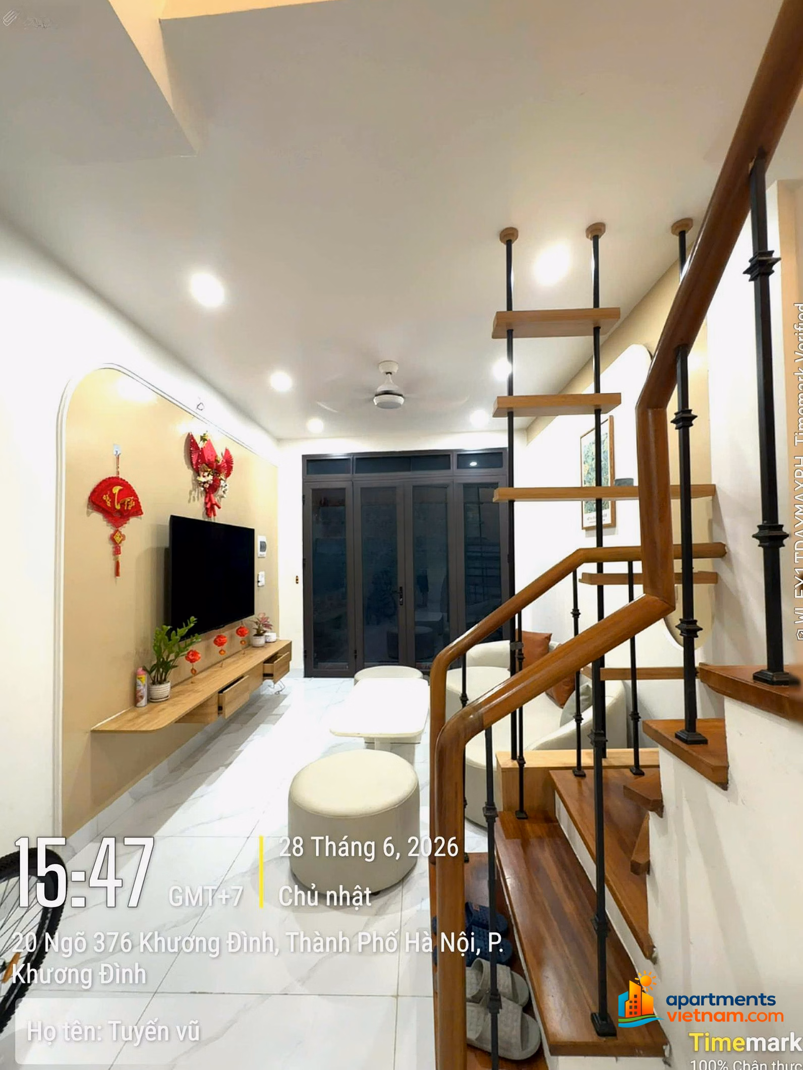 The owner sent Thanh Xuan house for rent, 3-storey alley, 36m2, 5 bedrooms, suitable for family and office - 15 million