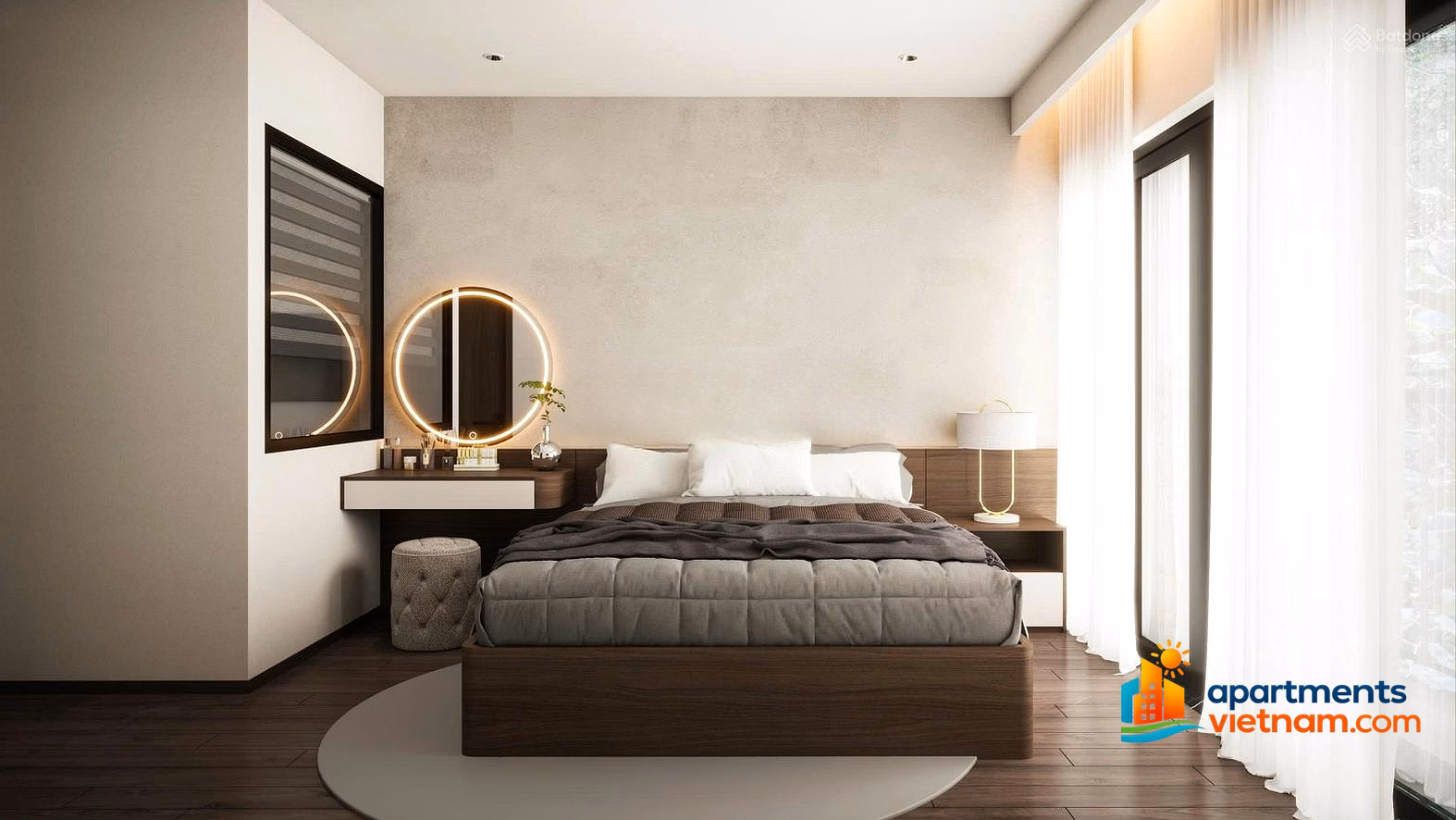 Fully furnished 2 bedroom corner apartment for rent at Vista Residence building right in the center of Hai Chau Da Nang