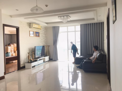 Him Lam Riverside apartment for rent in District 7, 143m, 3 bedrooms, high floor, nice view, 26 million, contact: 0917 492 ***