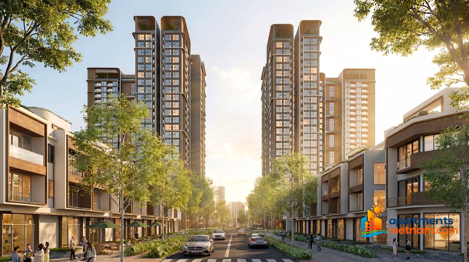 Collection of 3 2-bedroom apartments at The Vista Van La with the most beautiful cheap interior view in Ha Dong area