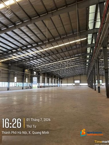 Super product for rent warehouse and factory in Quang Minh Industrial Park, full dock cont fire protection, accepted and ready to operate immediately