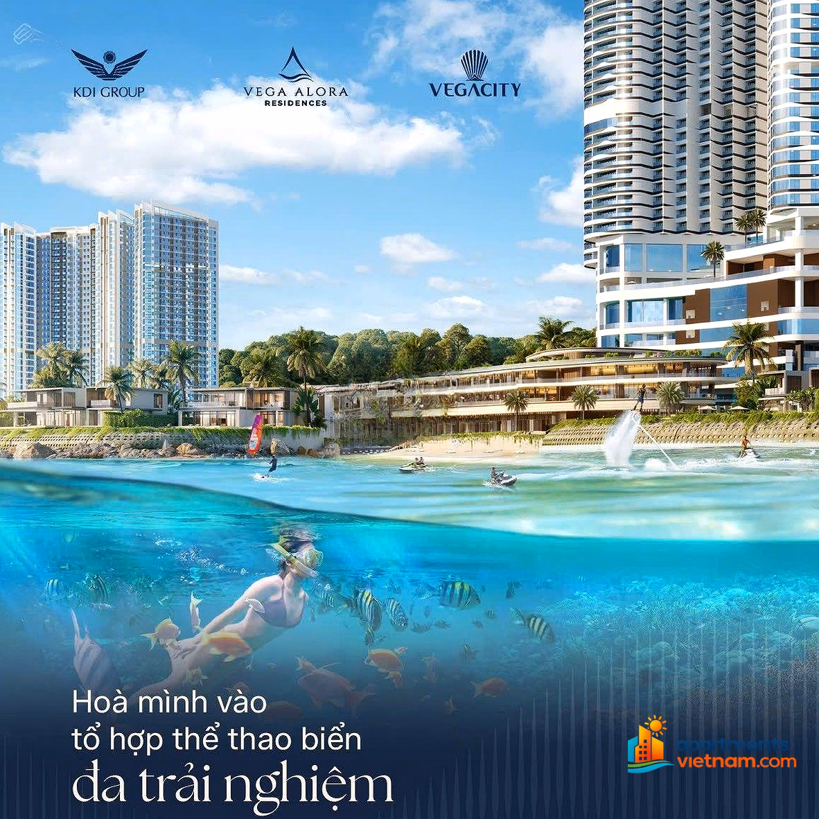 Apartment for sale at Vega City Nha Trang, 1,599 billion, 25m2, beautiful, many amenities