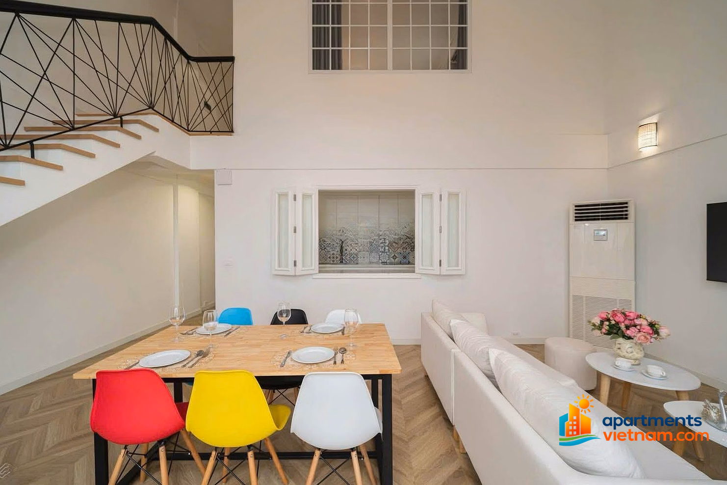 Brand new fully furnished luxury duplex apartment for rent - Ngoc Thuy Street - Long Bien