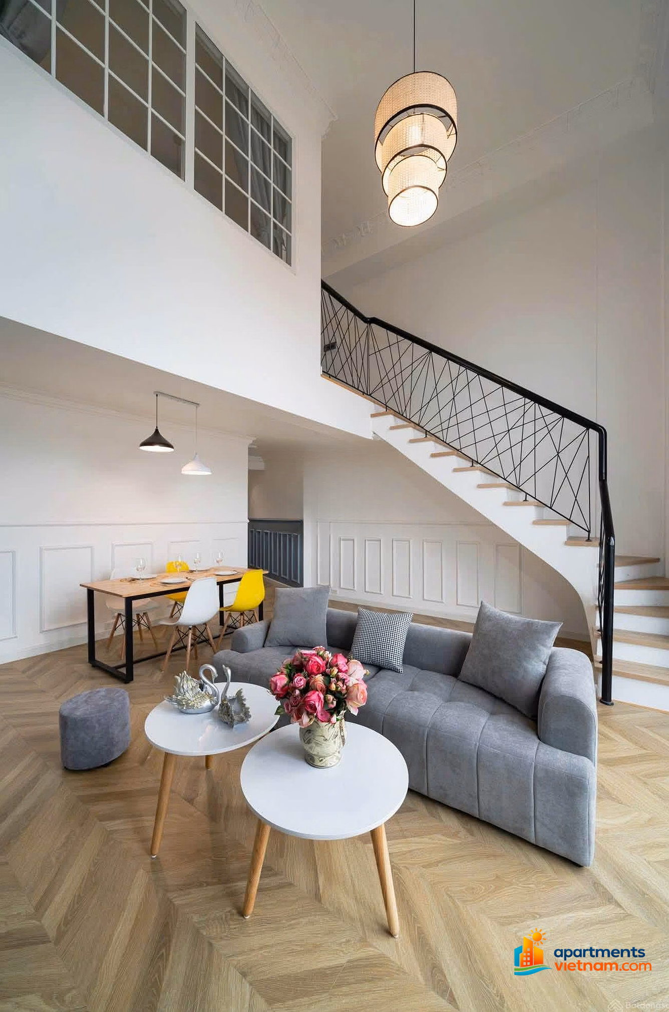 Brand new fully furnished luxury duplex apartment for rent - Ngoc Thuy Street - Long Bien