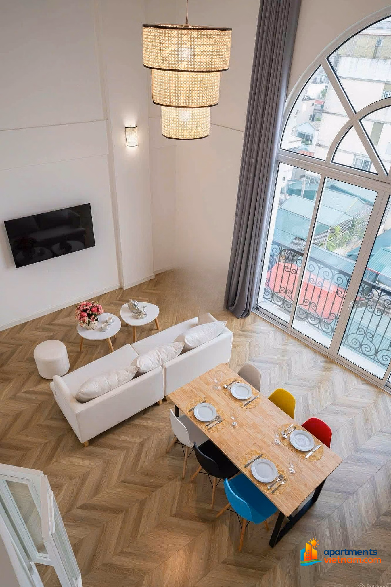 Brand new fully furnished luxury duplex apartment for rent - Ngoc Thuy Street - Long Bien