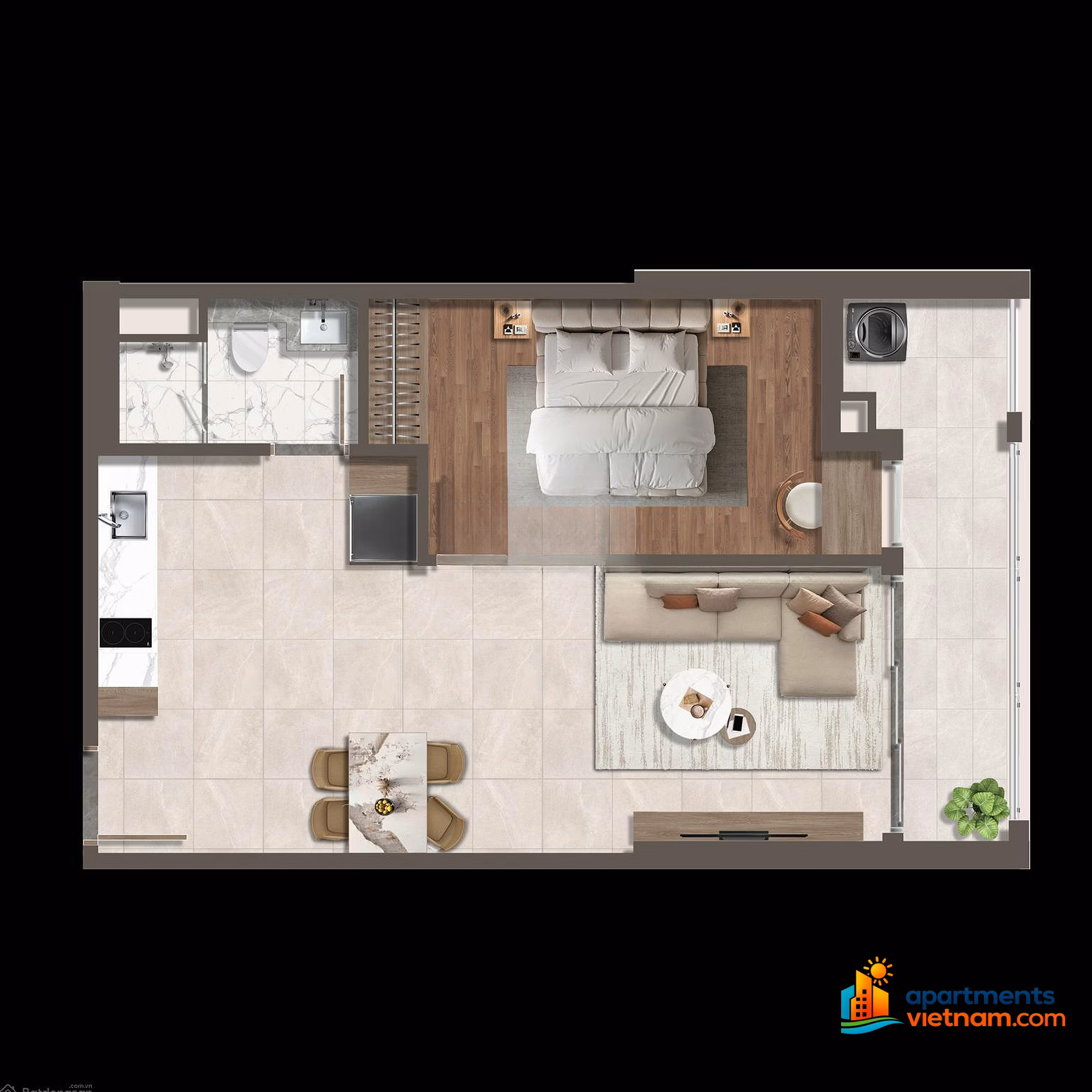 SHOCKING PRICE - ONLY 1 SEPARATE BEDROOM | MOST BEAUTIFUL LAYOUT | ONLY 7.43 RATE ALL IN| GIFT VF3