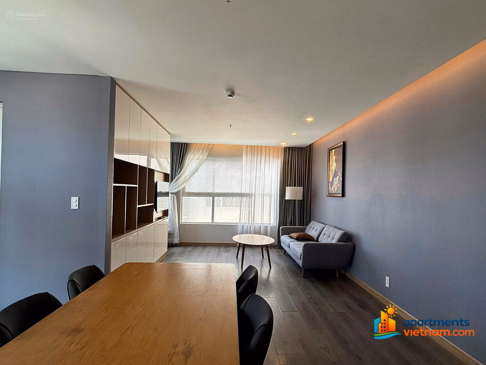 Available, 2-bedroom corner apartment for rent, 104m², Fhome Zen Diamond, beautiful river view - Fully furnished