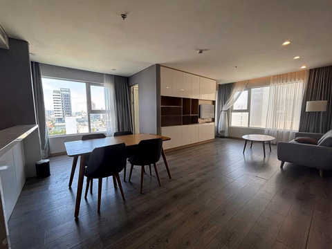 Available, 2-bedroom corner apartment for rent, 104m², Fhome Zen Diamond, beautiful river view - Fully furnished