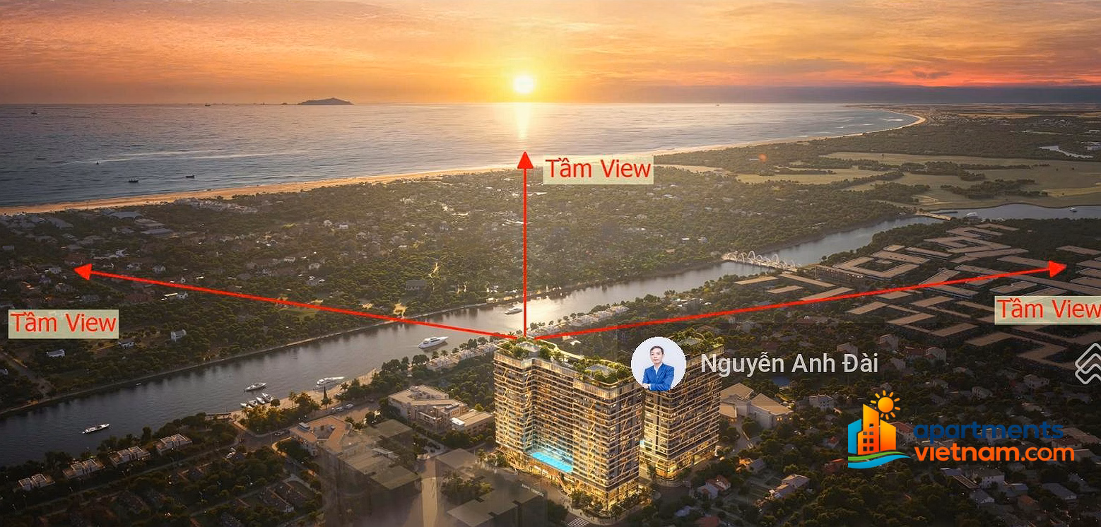 Super product, for sale enthusiastic apartment 3 bedrooms 104m² 17th floor Regal Complex, river view, center of Da Nang