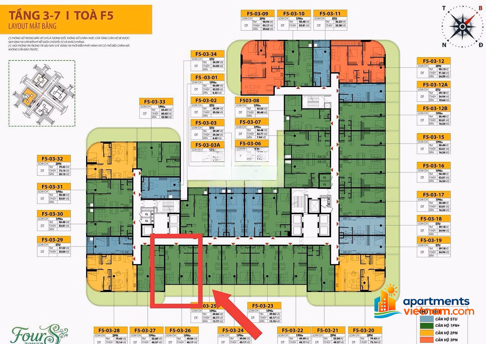 Only 42 million/m2 to own a 1-bedroom SV apartment + ~59m2 facing SE, right at Dam Sen CV 50Ha*** Mai Na supports
