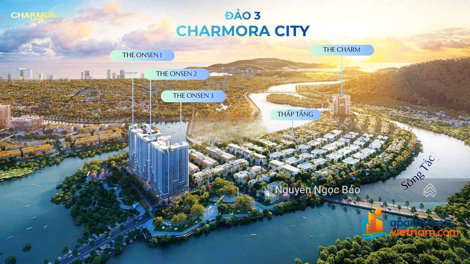 For only 3.2 billion, own a 1-bedroom apartment + Onsen 3 with river view with usable area of ​​54.8m2. Contact 0943 200 ***