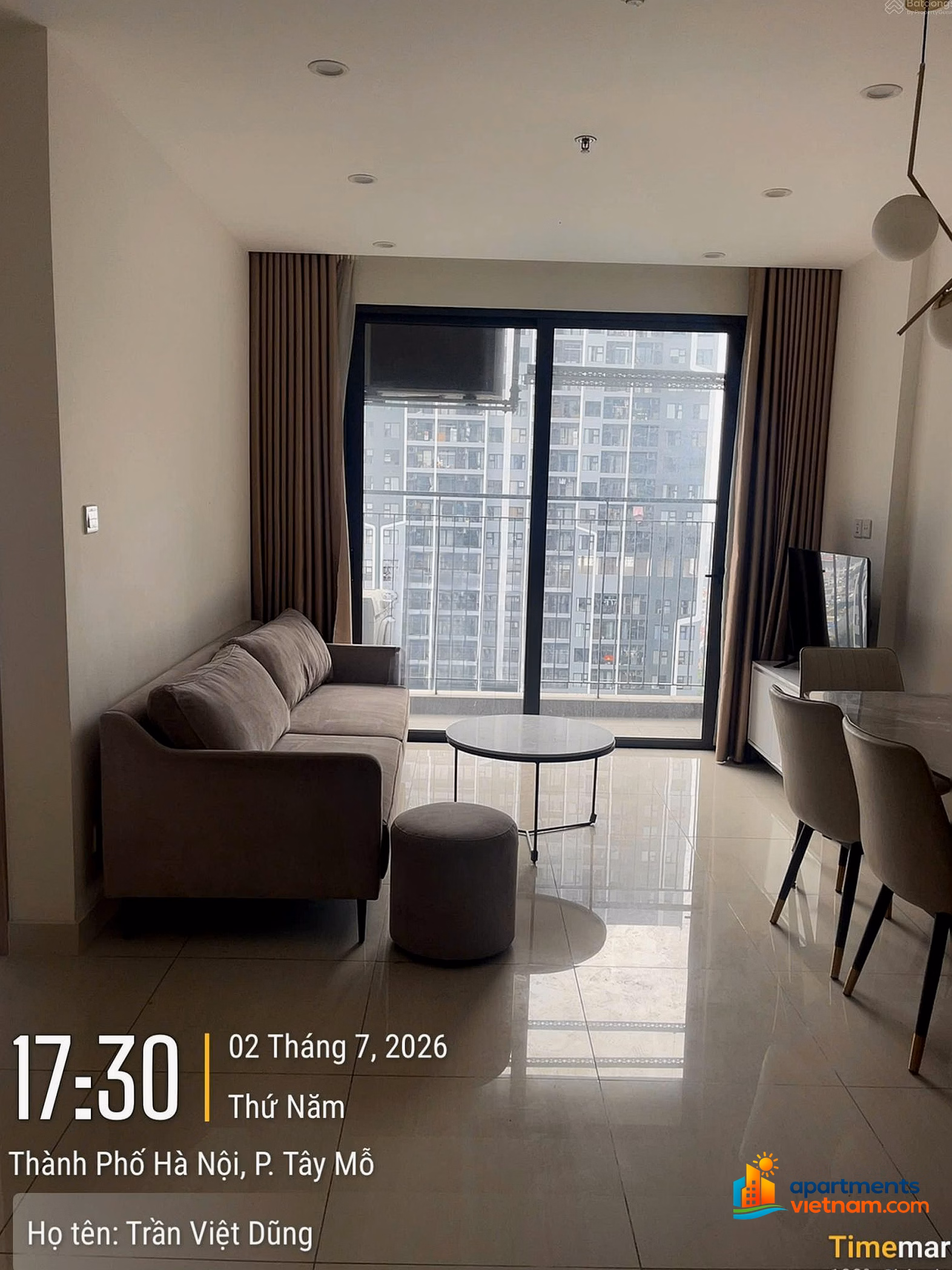 1 bedroom apartment for rent + swimming pool view, airy, can move in immediately, price only 8.5 million/month