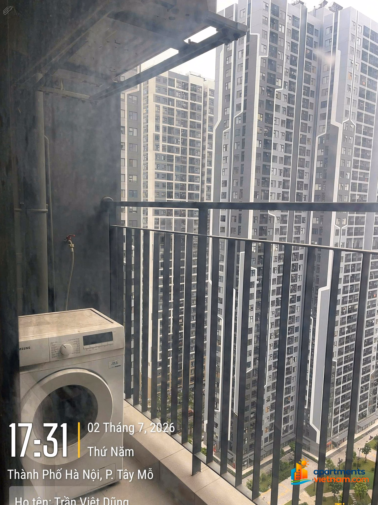 1 bedroom apartment for rent + swimming pool view, airy, can move in immediately, price only 8.5 million/month