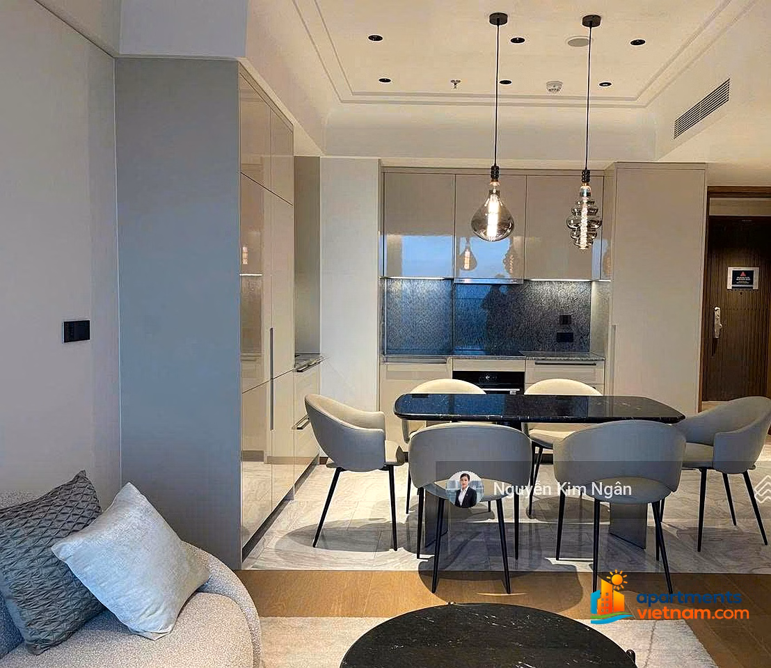3 bedrooms fully furnished with river view for rent 130 million/month at Sea JW Marriott - Grand Marina building, free of QL