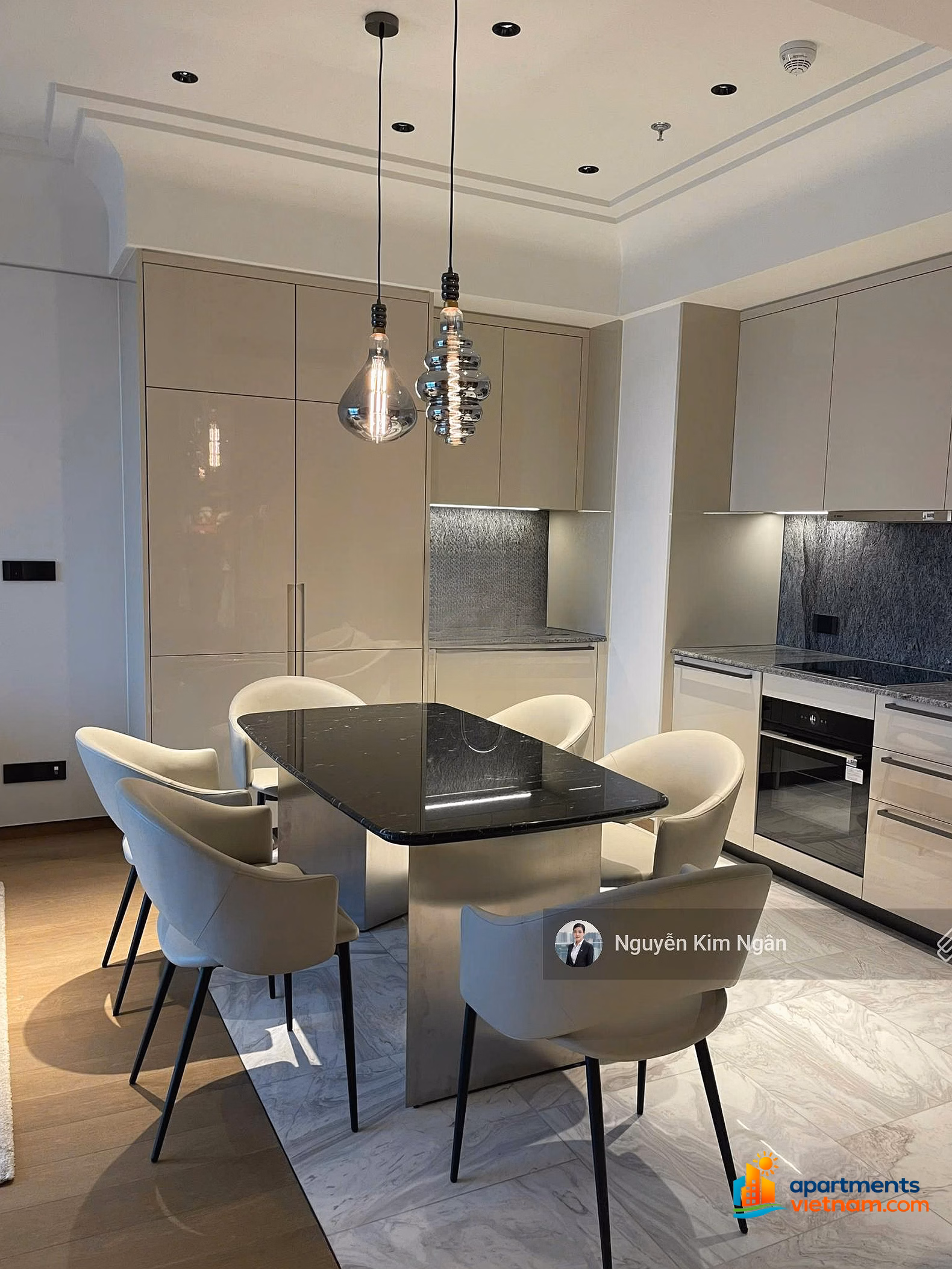 3 bedrooms fully furnished with river view for rent 130 million/month at Sea JW Marriott - Grand Marina building, free of QL