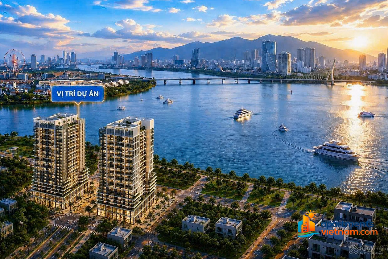 Open for sale S-Light Tower, super price 3.3 billion, 2 bedrooms 59m2, Han River fireworks view, Da Nang