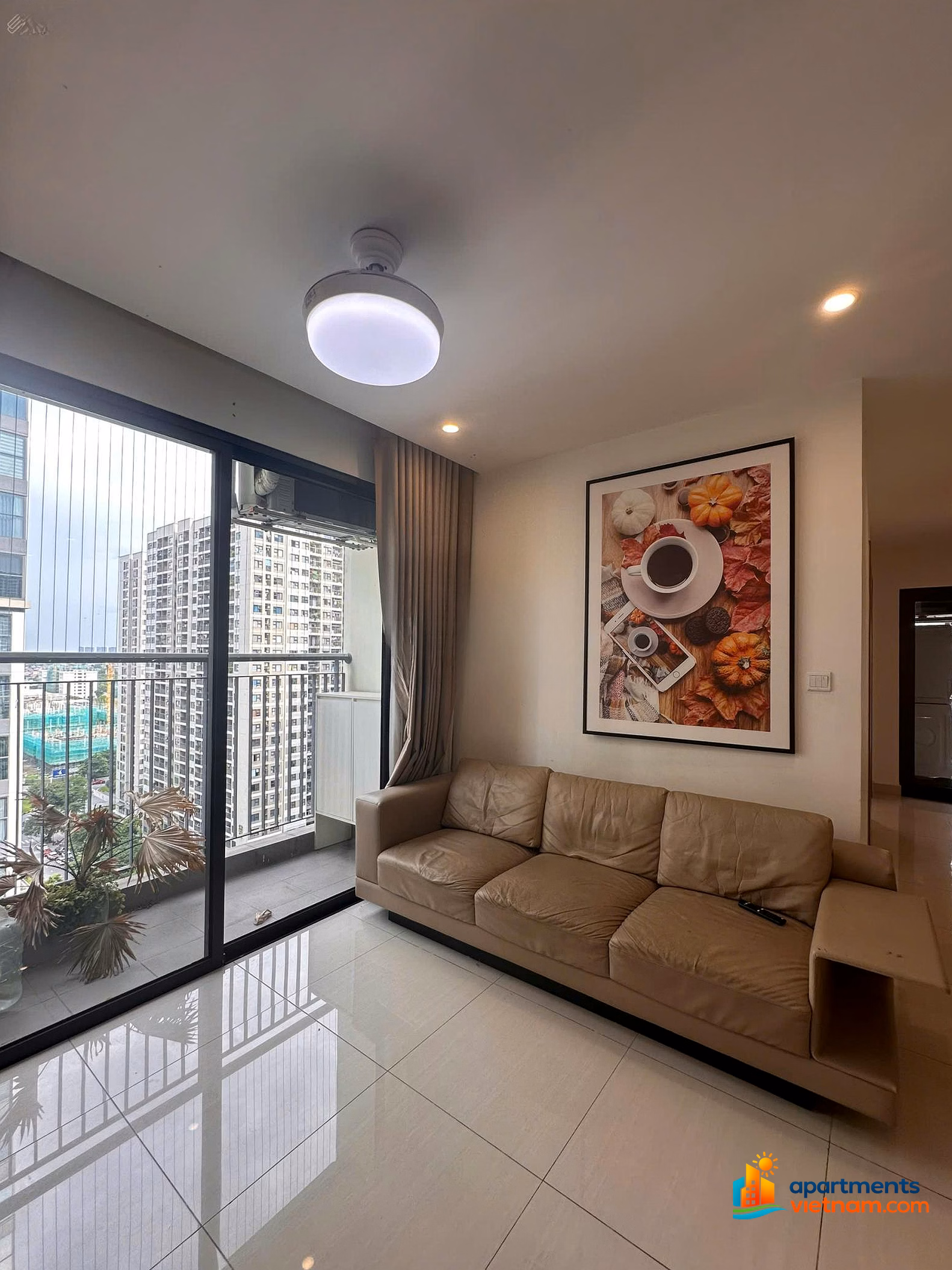 3 bedrooms fully furnished for rent, 12 million, balcony Southeast of building S1.01 - immediately available