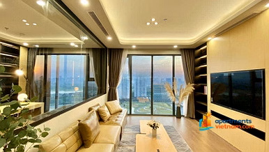 Extremely rare apartment for rent at Aqua Central 44 Yen Phu, 4 bedrooms, 150m2, fully furnished***