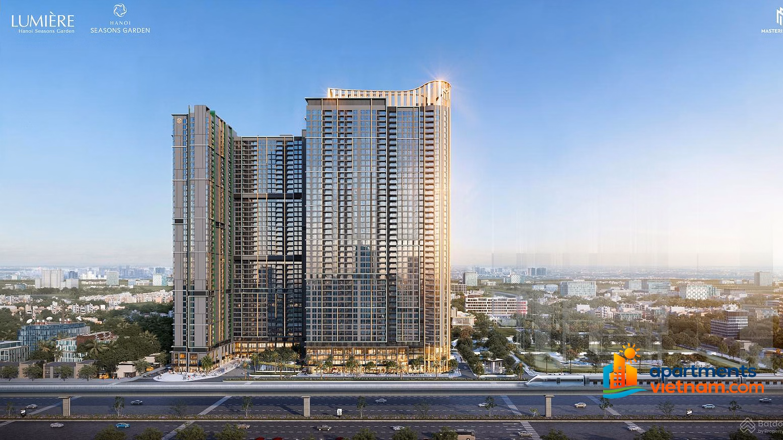 Only 3 diplomatic apartments left at Lumiere Cao Xa La, priced from only 122 million/m² - View of eternal fireworks