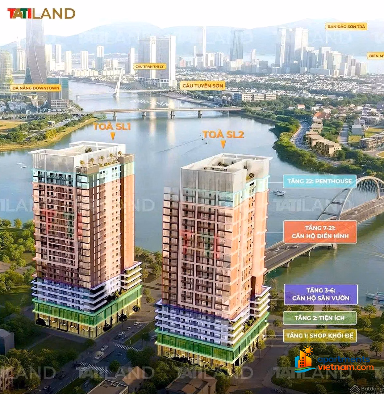Selling high-end villas of S-Light project - price from Investor - long-term owner to watch Han River fireworks from only 2 billion