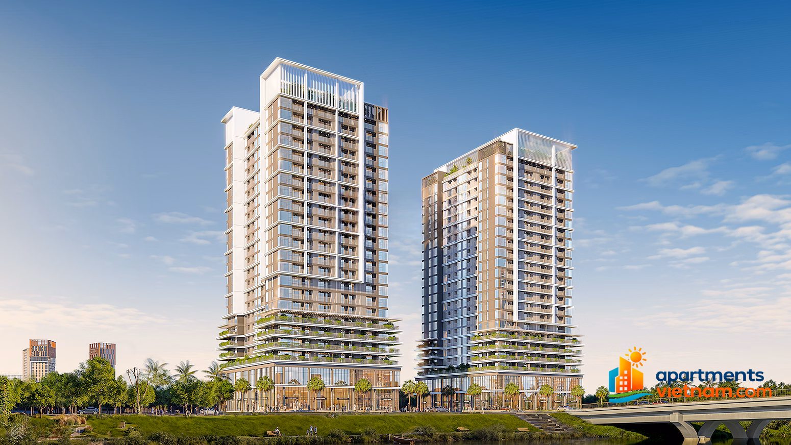 Studio apartment with 2 river views, straight price 1,950 billion - S-Light Da Nang - Investor Sun Group